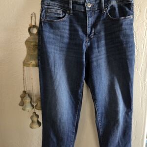 St. John's Bay Classic Blue Girlfriend Cuffed Leg Jeans Size 12